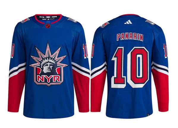 Men's New York Rangers #10 Artemi Panarin Blue 2022 Reverse Retro Stitched Jersey Dzhi,We sell and wholesale Men's New York Rangers #10 Artemi Panarin Blue 2022 Reverse Retro Stitched Jersey Dzhi on line form chian!
